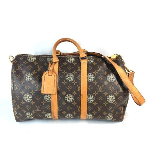 LOUIS VUITTON Monogram Christopher Nemeth collab KeepallBandouliere45 Duffle Bag - Picture 1 of 16